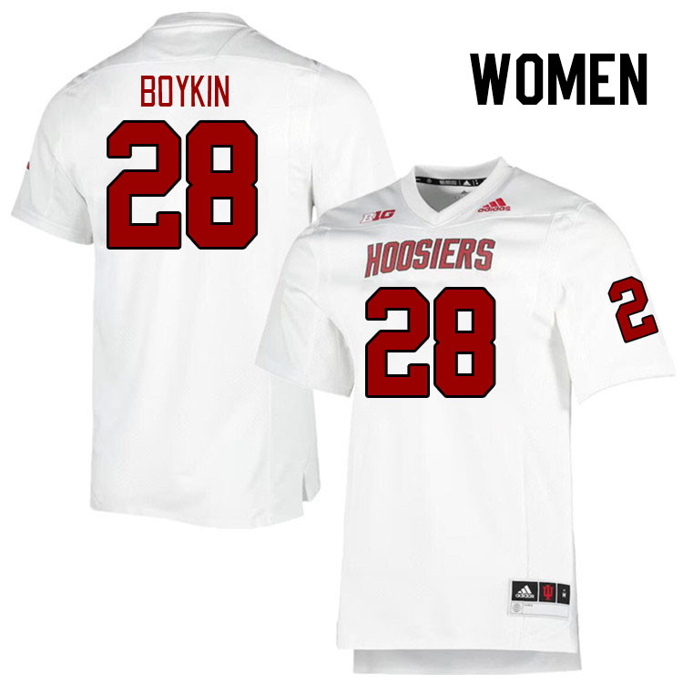 Women #28 Jaz Boykin Indiana Hoosiers College Football Jerseys Stitched Sale-Retro